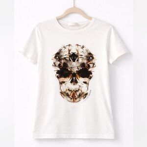 Alexander McQueen skull butterfly graphic tee Y2K designer luxury Italy XL